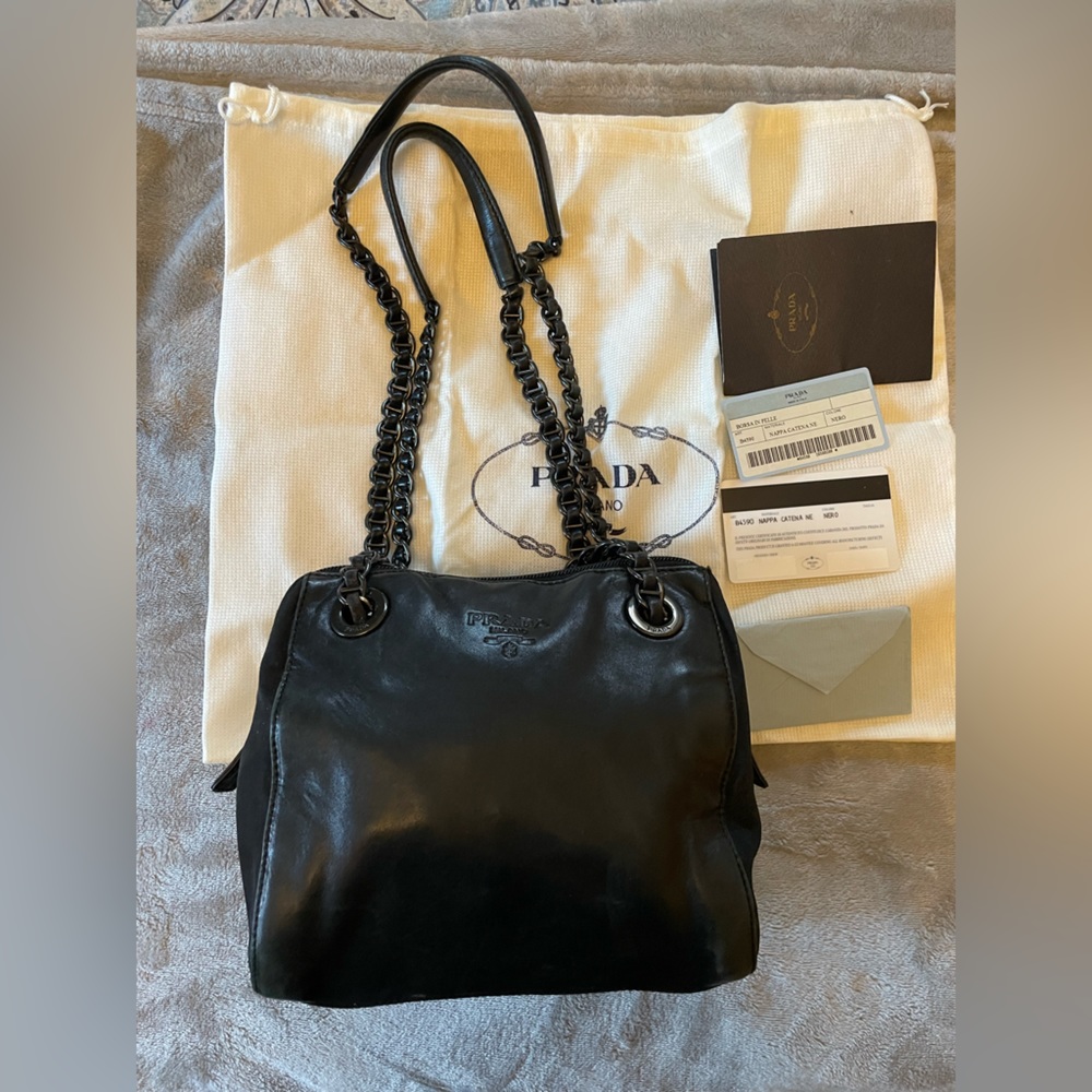 Prada Chain Leather Shoulder Bag